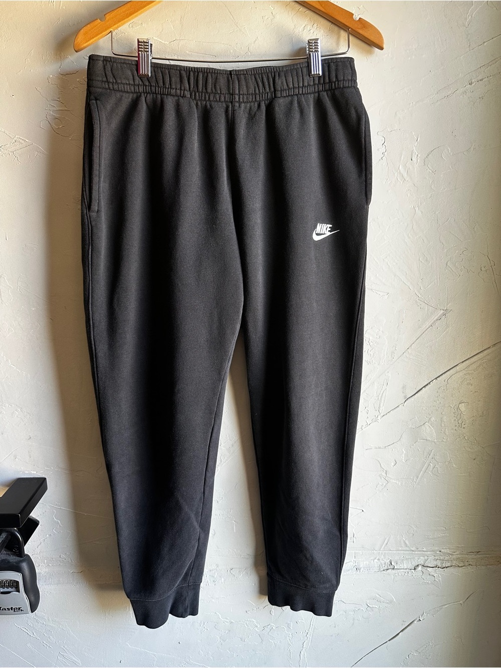 Nike Fleece Jogger Sweatpants Black Medium Athleisure Y2K Gym Lounge